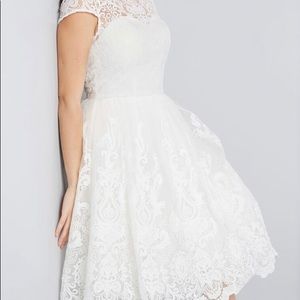 White lace dress size 10 by Chi Chi London.